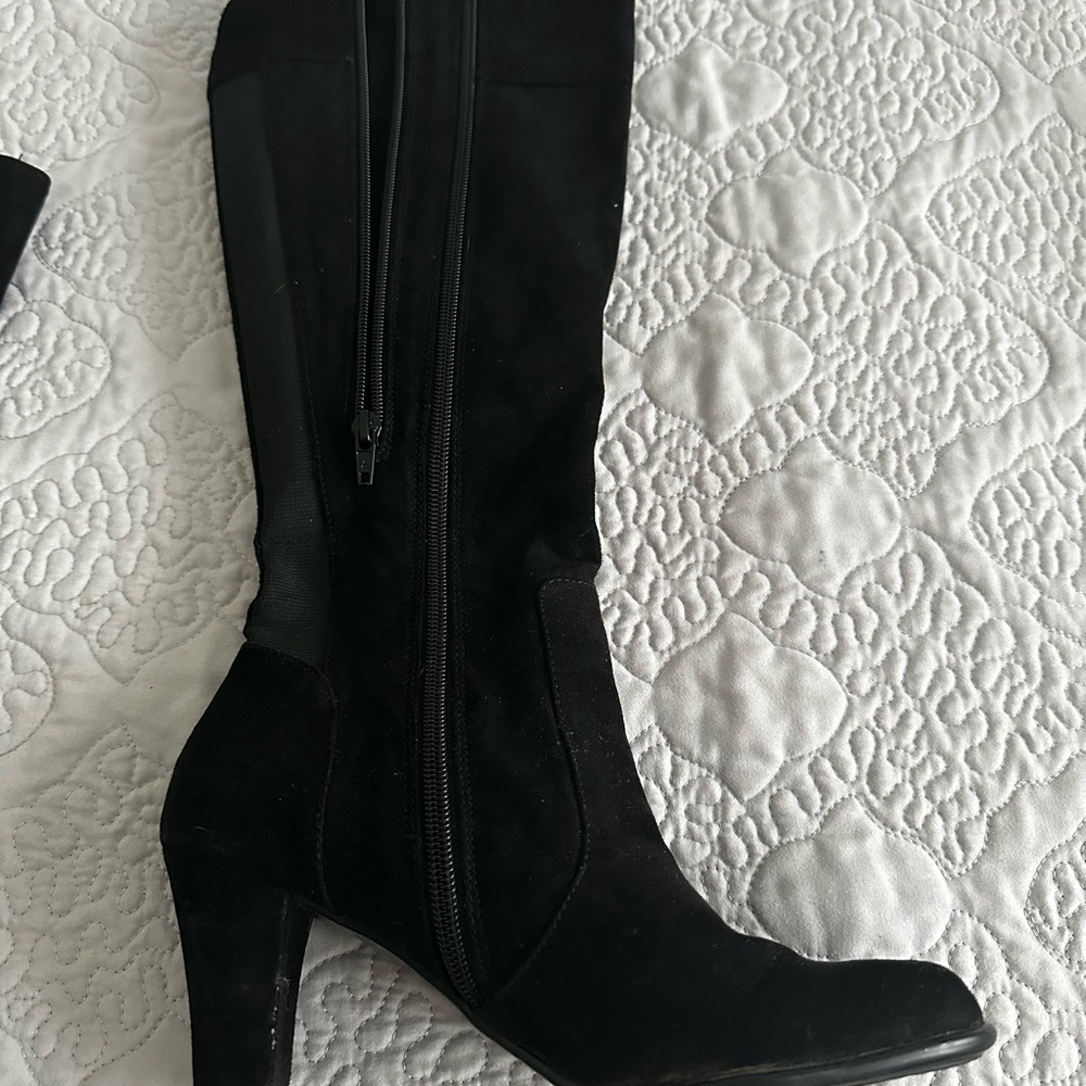 Aerosoles Black Suede Boots - Picture 2 of 6